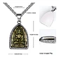 Collar Cúpula De Cristal Buda Suerte Acero Inoxidable Hombre - Miniatura 2
