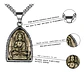 Collar Cúpula De Cristal Buda Suerte Acero Inoxidable Hombre - Miniatura 3