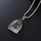 Collar Cúpula De Cristal Buda Suerte Acero Inoxidable Hombre - Miniatura 9