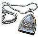 Collar Cúpula De Cristal Buda Suerte Acero Inoxidable Hombre - Miniatura 12