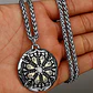 Collar Vikingo Vegvisir Color Plata Acero Inoxidable Hombre - Miniatura 4
