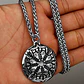 Collar Vikingo Vegvisir Color Plata Acero Inoxidable Hombre - Miniatura 13