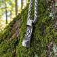 Collar Plateado Vikingo De Acero Para Hombre Dije Runa Odin - Miniatura 4