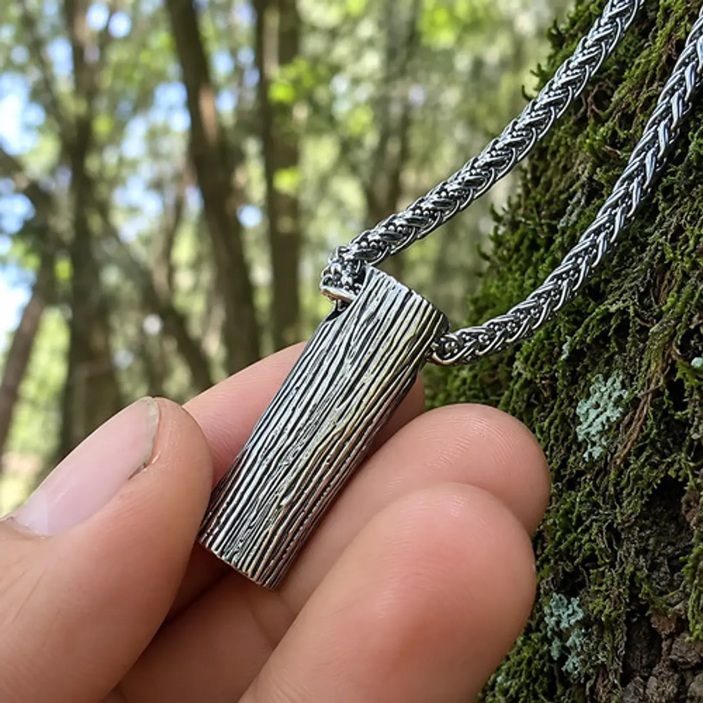 Collar Plateado Vikingo De Acero Para Hombre Dije Runa Odin 9
