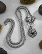 Collar Vikingo Lobo Oso Color Plata Acero Inoxidable Hombre - Miniatura 3