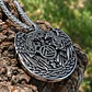 Collar Vikingo En Acero Para Hombre Dije Cuervo Odin Valknut - Miniatura 5