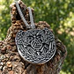 Collar Vikingo En Acero Para Hombre Dije Cuervo Odin Valknut - Miniatura 10