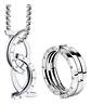 Anillo Collar Retráctil Acero Inoxidable Color Plata Hombre - Miniatura 1
