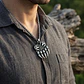 Collar Plateado Vikingo En Acero Para Hombre Dije Garra Oso - Miniatura 4
