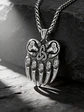 Collar Plateado Vikingo En Acero Para Hombre Dije Garra Oso - Miniatura 12