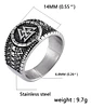 Anillo Vikingo Amuleto Valknut Odin Acero Inoxidable Hombre - Miniatura 2