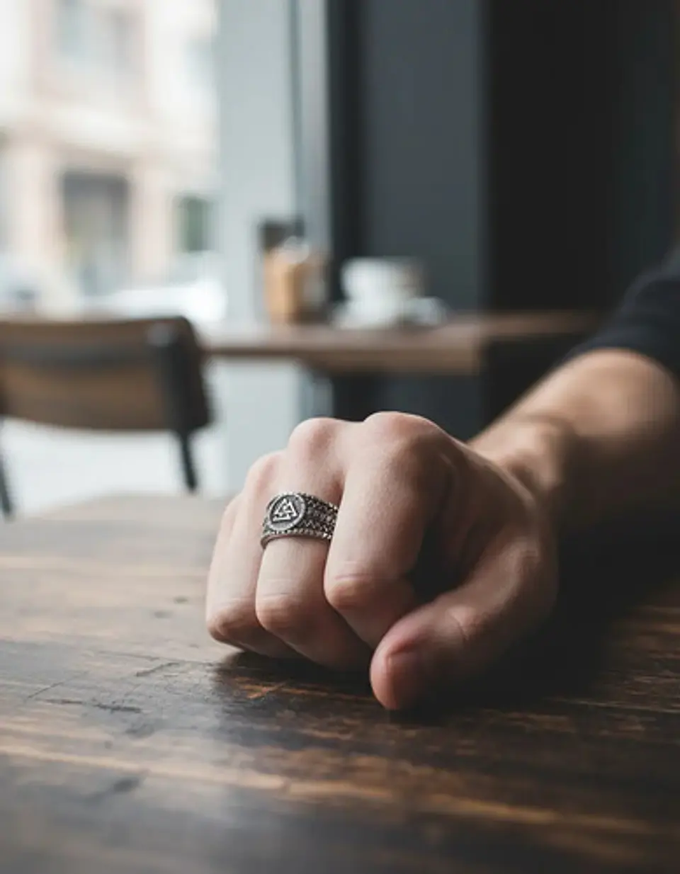 Anillo Vikingo Amuleto Valknut Odin Acero Inoxidable Hombre 4