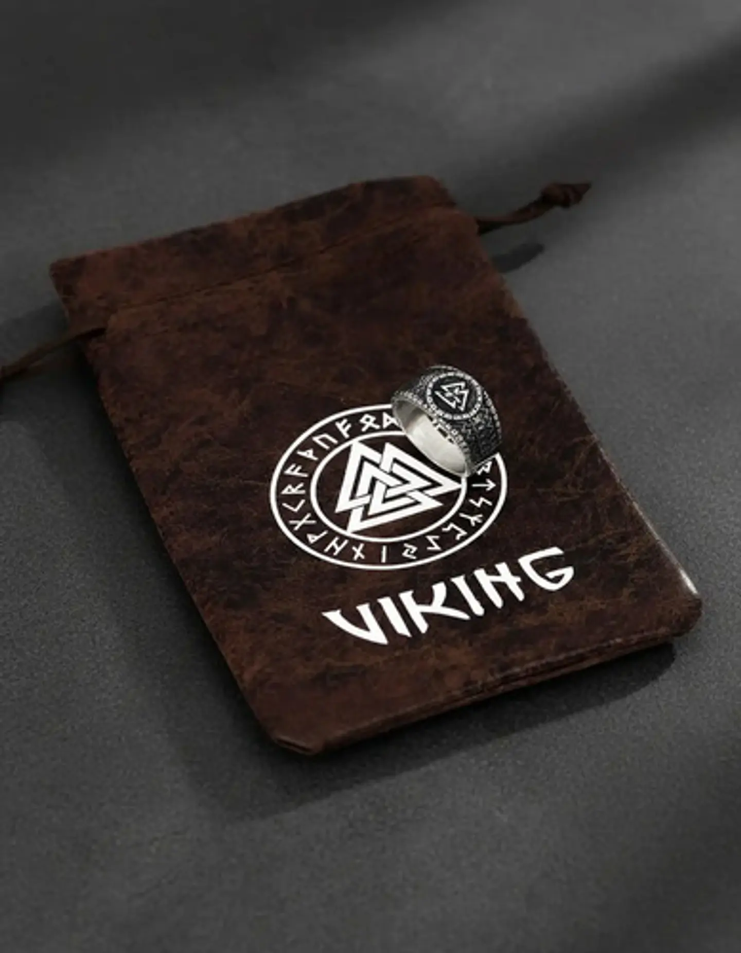 Anillo Vikingo Amuleto Valknut Odin Acero Inoxidable Hombre 5