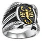 Anillo Escorpion Piedras Color Plata Acero Inoxidable Hombre - Miniatura 5