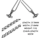 Collar Vikingo Martillo Color Plata Acero Inoxidable Hombre - Miniatura 3