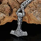 Collar Vikingo Martillo Color Plata Acero Inoxidable Hombre - Miniatura 6