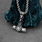 Collar Vikingo Martillo Color Plata Acero Inoxidable Hombre - Miniatura 9
