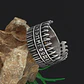 Anillo Para Hombres Vikingo Amuleto Runas Futhark De Acero - Miniatura 4