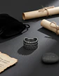 Anillo Para Hombres Vikingo Amuleto Runas Futhark De Acero - Miniatura 7