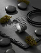 Anillo Para Hombres Vikingo Amuleto Runas Futhark De Acero - Miniatura 9