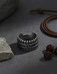 Anillo Para Hombres Vikingo Amuleto Runas Futhark De Acero - Miniatura 10