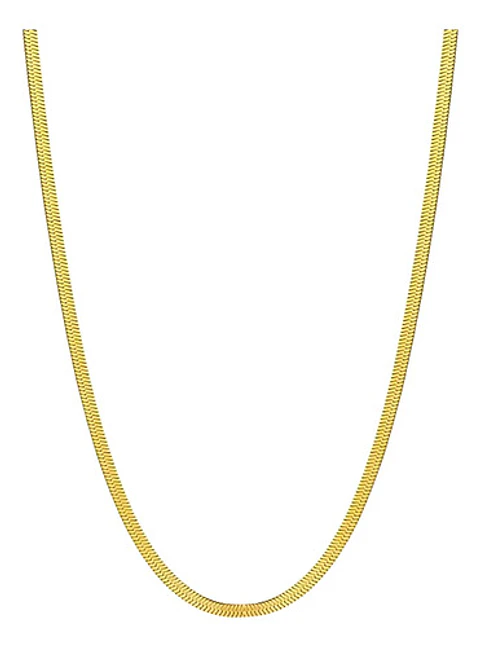 Cadena 50 Cm Serpiente 3mm Color Oro Acero Inoxidable Hombre