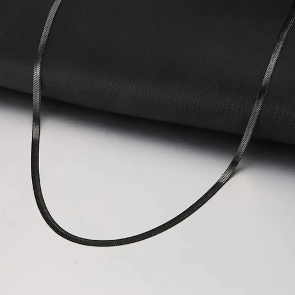 Cadena 50 Cm Serpiente 3mm Color Oro Acero Inoxidable Hombre 22