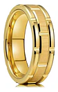 Anillo Argolla Color Oro Clásico Acero Inoxidable Hombre - Miniatura 1