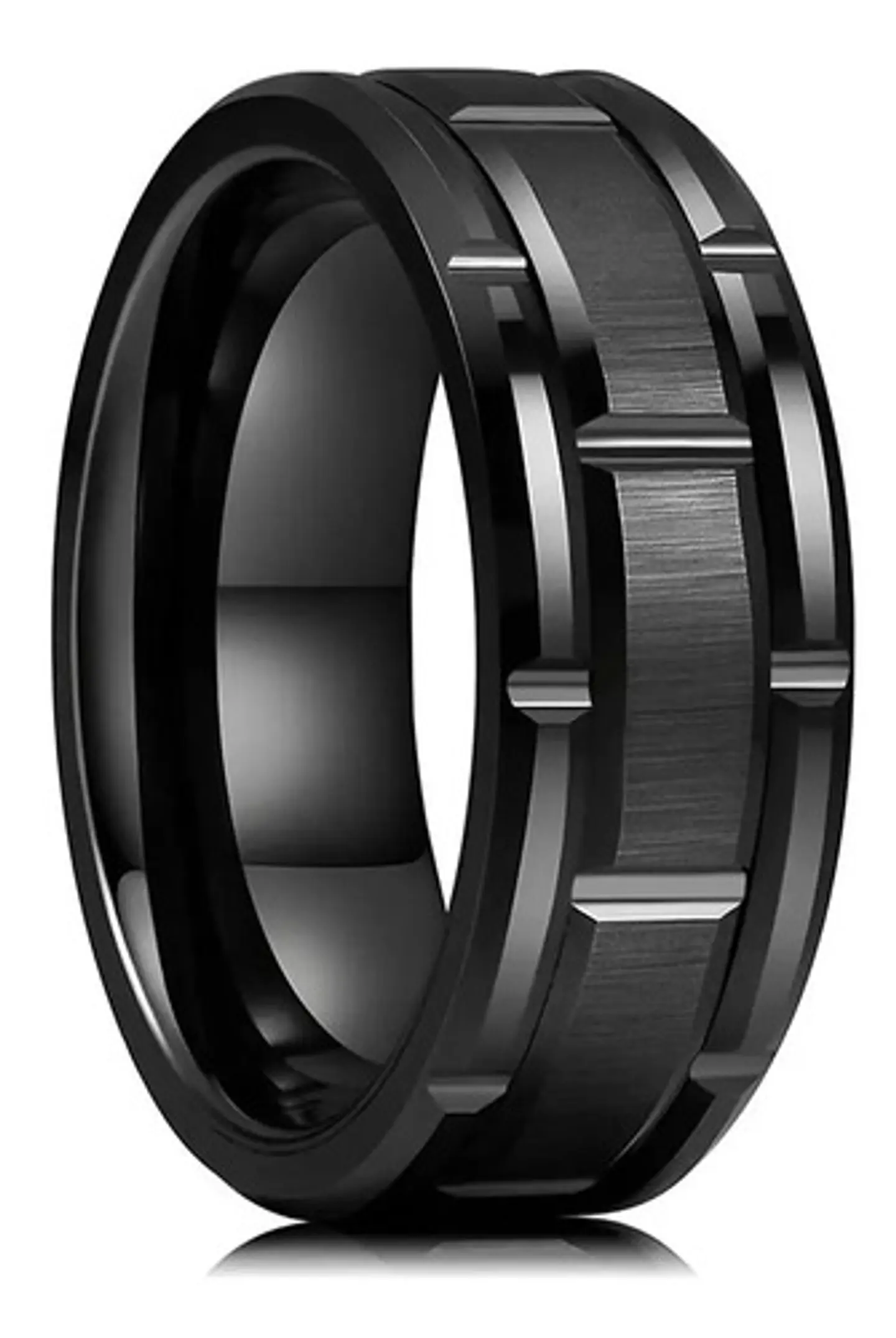 Anillo Argolla Color Oro Clásico Acero Inoxidable Hombre 6