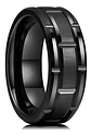 Anillo Argolla Color Oro Clásico Acero Inoxidable Hombre - Miniatura 6