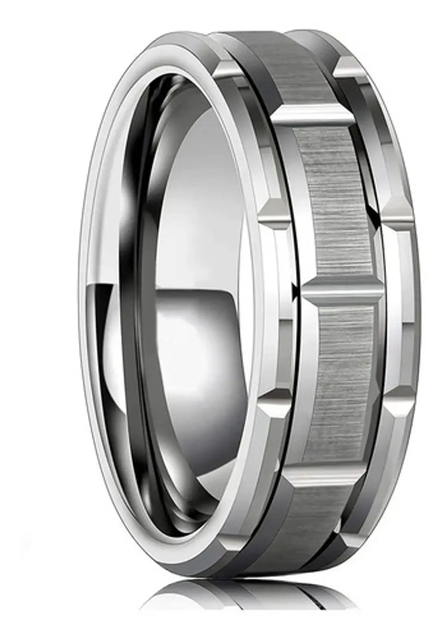 Anillo Argolla Color Oro Clásico Acero Inoxidable Hombre 9