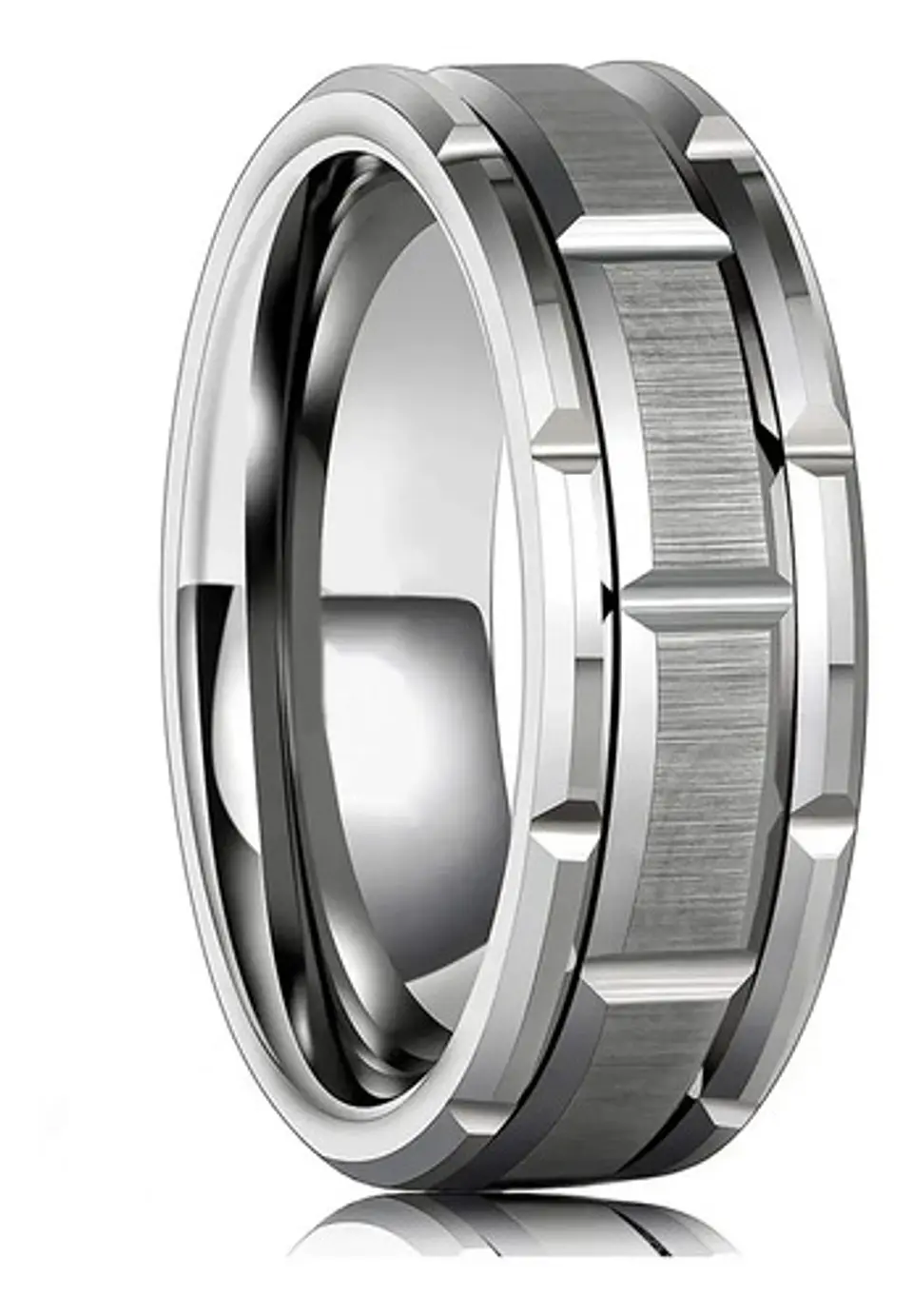 Anillo Argolla Color Oro Clásico Acero Inoxidable Hombre 9
