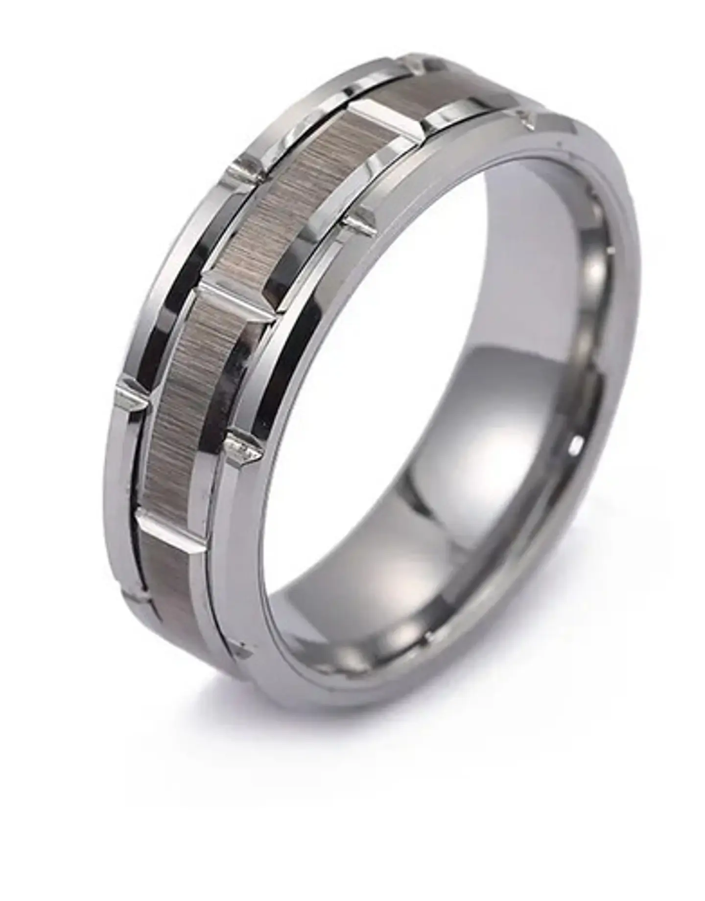 Anillo Argolla Color Oro Clásico Acero Inoxidable Hombre 10