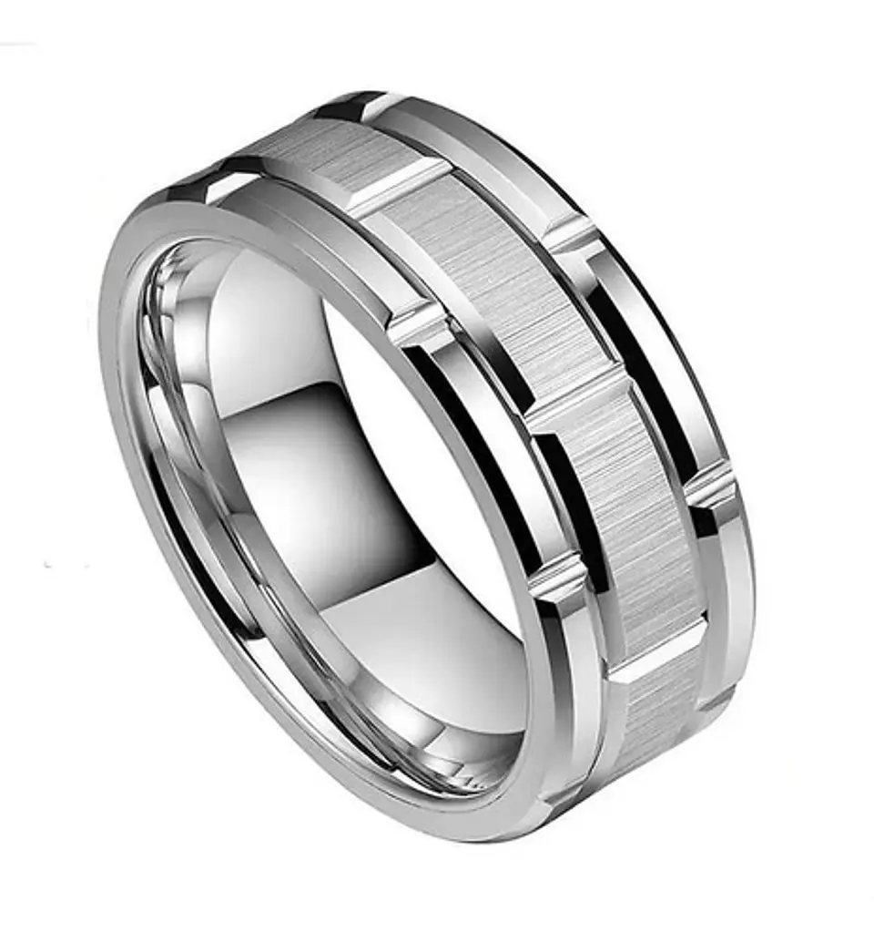 Anillo Argolla Color Oro Clásico Acero Inoxidable Hombre 11