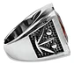 Anillo Piedra Hoja Arce Color Negro Acero Inoxidable Hombre - Miniatura 11