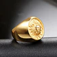 Anillo Argolla Leon Biker Color Oro Acero Inoxidable Hombre - Miniatura 4