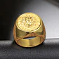 Anillo Argolla Leon Biker Color Oro Acero Inoxidable Hombre - Miniatura 6