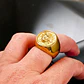 Anillo Argolla Leon Biker Color Oro Acero Inoxidable Hombre - Miniatura 8