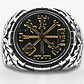 Anillo Brujula Vikinga Color Plata Acero Inoxidable Hombre - Miniatura 2