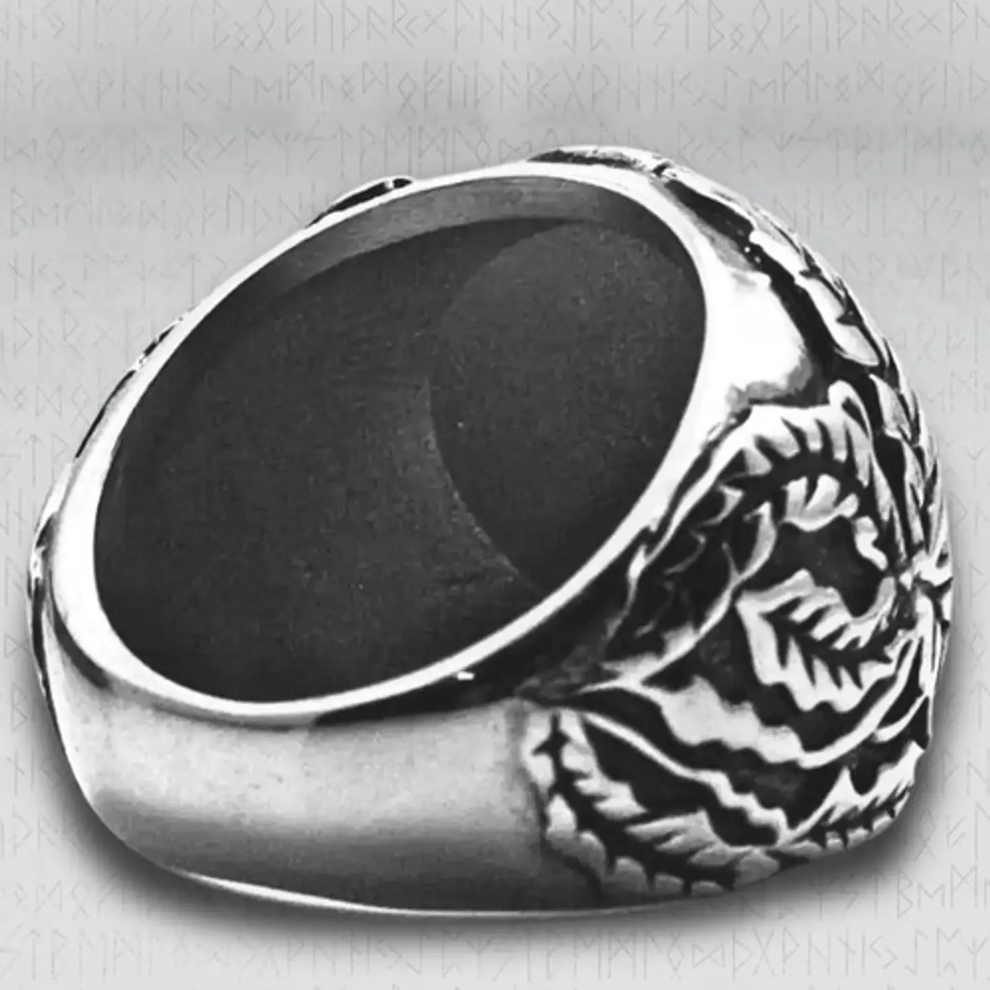 Anillo Brujula Vikinga Color Plata Acero Inoxidable Hombre 5