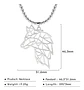 Collar Lobo Vikingo Color Plata Acero Inoxidable Para Hombre - Miniatura 2