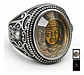 Anillo Cúpula Buda Color Plata Acero Inoxidable Hombre Mujer - Miniatura 1