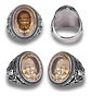 Anillo Cúpula Buda Color Plata Acero Inoxidable Hombre Mujer - Miniatura 2