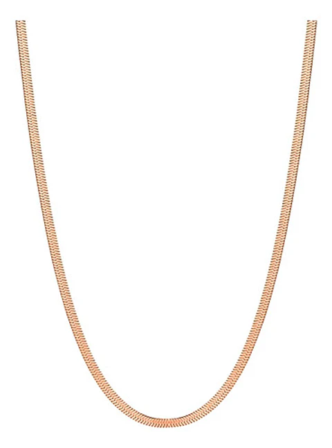 Cadena 55 Cm Serpiente 3mm Color Oro Acero Inoxidable Hombre
