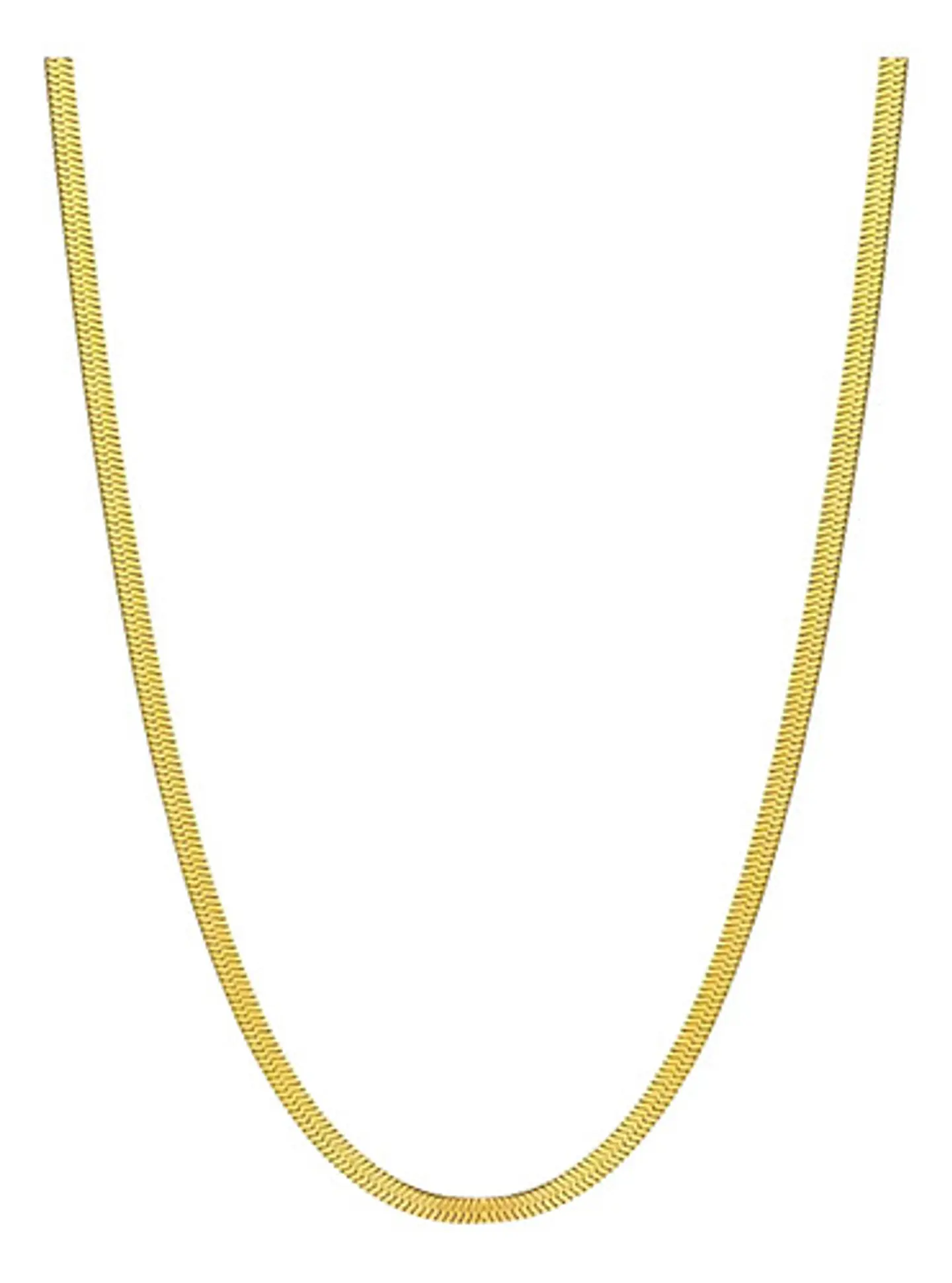 Cadena 55 Cm Serpiente 3mm Color Oro Acero Inoxidable Hombre 24