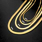 Cadena 55 Cm Serpiente 3mm Color Oro Acero Inoxidable Hombre - Miniatura 26