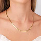 Cadena 55 Cm Serpiente 3mm Color Oro Acero Inoxidable Hombre - Miniatura 31