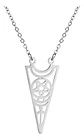 Collar Para Mujer Y Dije Wicca Bruja Luna Acero Color Plata  - Miniatura 1