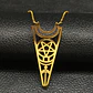 Collar Para Mujer Y Dije Wicca Bruja Luna Acero Color Plata  - Miniatura 11