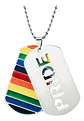 Collar Placa Lgbt Orgullo Gay Acero Inoxidable Hombre Mujer - Miniatura 1